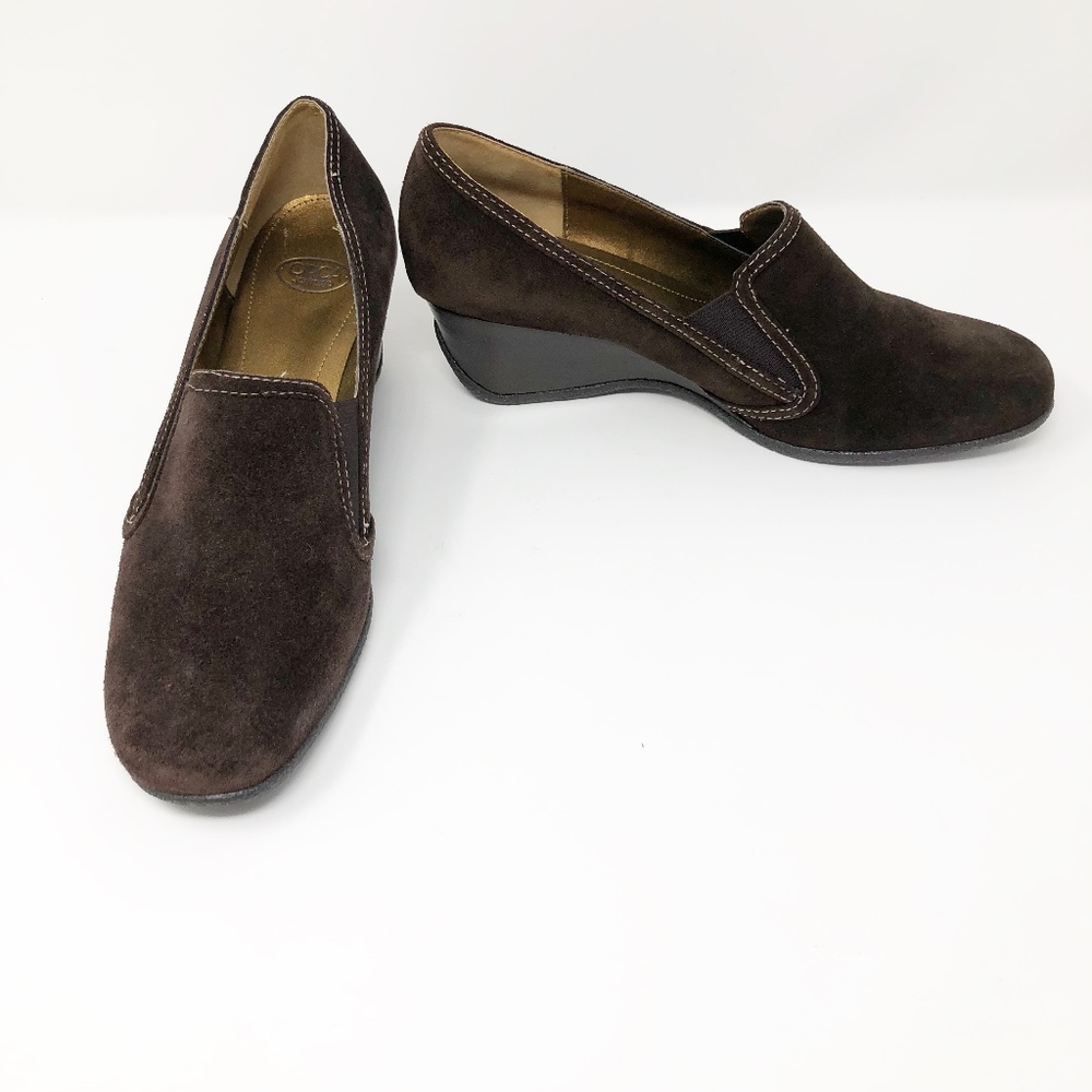 Circa Joan & David Sz 10 Brown Suede Leather Heels - Picture 2 of 8